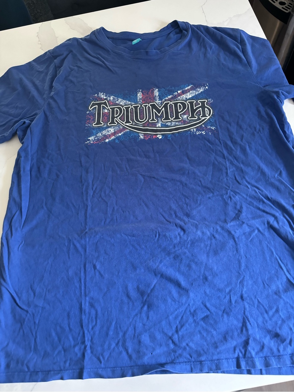 Vintage Triumph Blue Graphic Crewneck T-Shirt - Men's